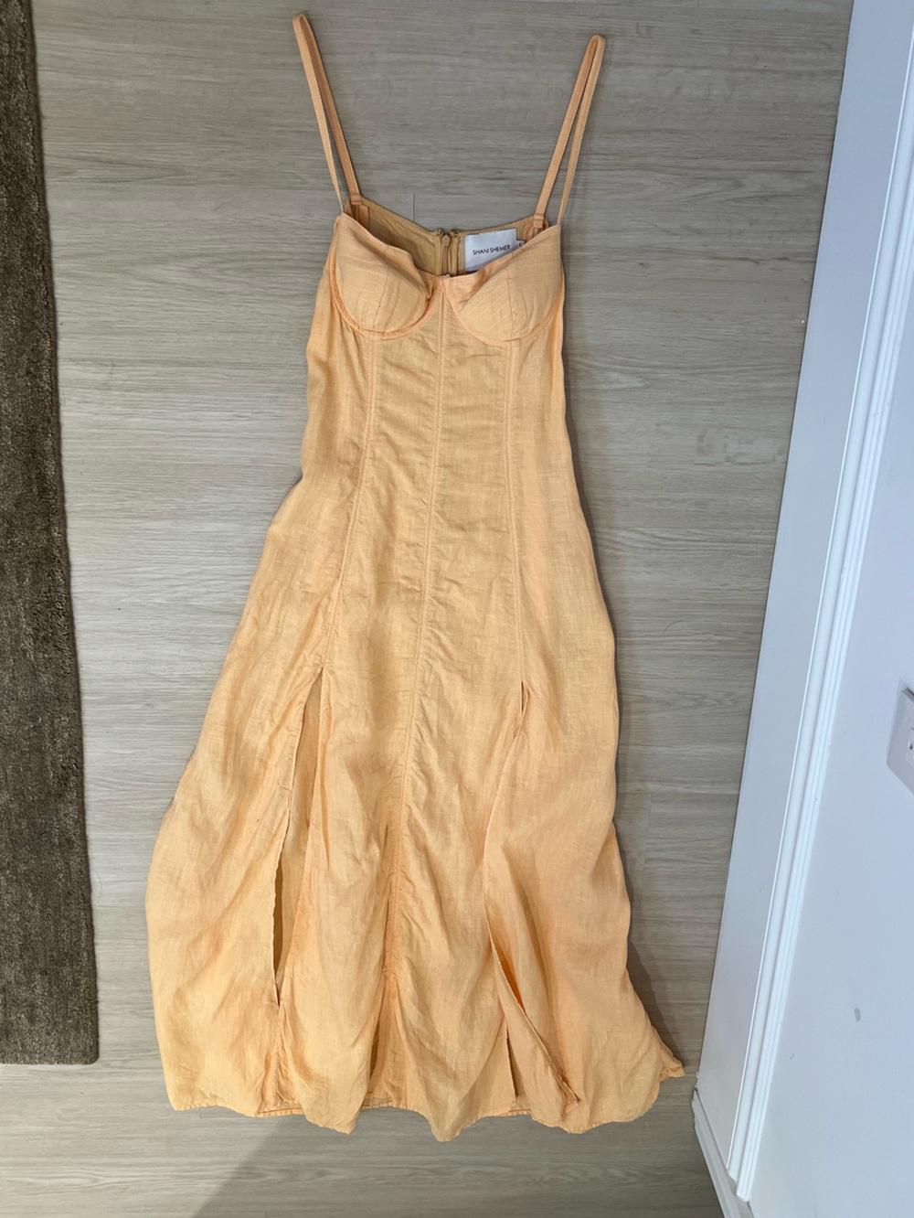 Shani Shemer Strapless Sorbet Maxi Dress with Front Slit - Picture 8 of 9